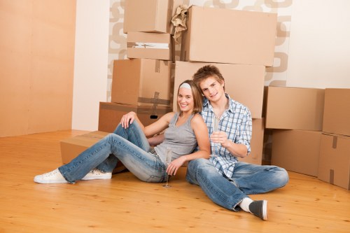 Removal van loading for a local move in Haringey