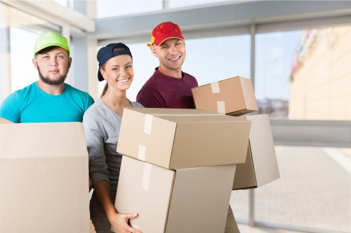 Removal team preparing a house move in Haringey