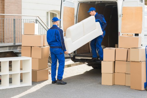 Packing boxes and furniture for a local move in Haringey