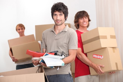 Professional packing and unpacking service setup in a Haringey home