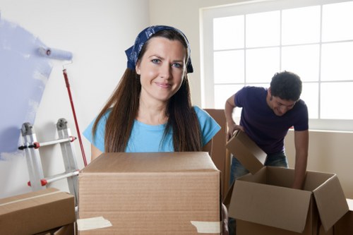 Loading furniture into a van for a local move