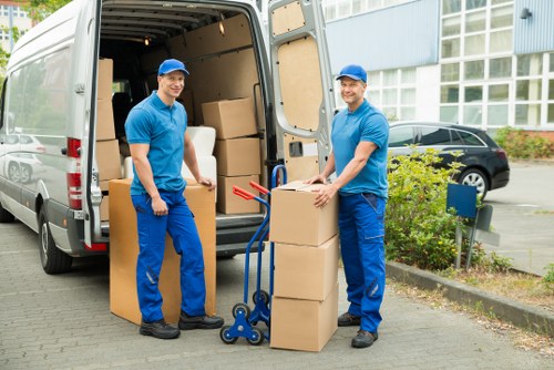 Careful boxing and labelling of household items for a move in Haringey